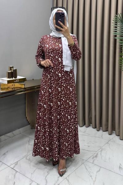 Tuğba Elbise Kahve  Kahverengi