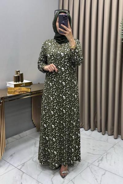 Tuğba Elbise Haki  Haki