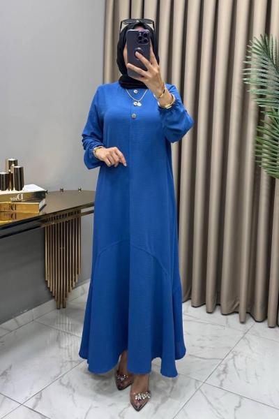 Tuğçe Elbise İndigo İndigo