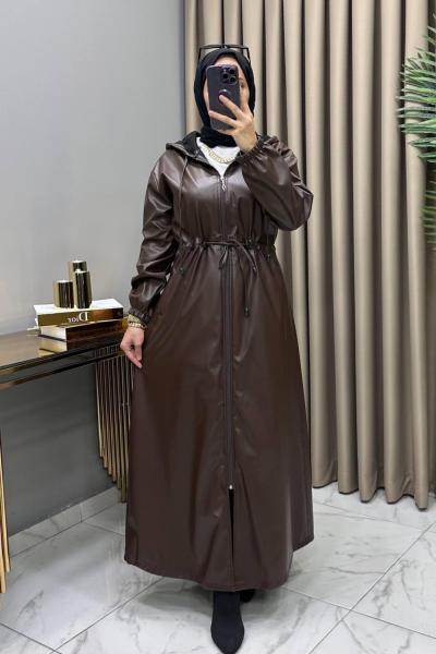 Uzun Deri Kap Kahve Kahverengi