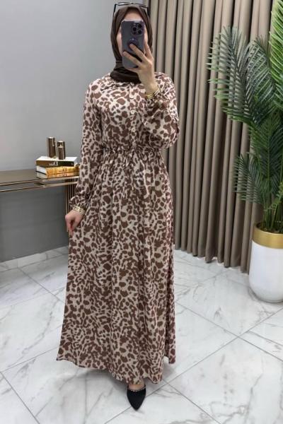 Zeliha Elbise Kahve Kahverengi