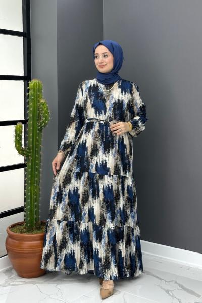 Asi Elbise - Lacivert Lacivert