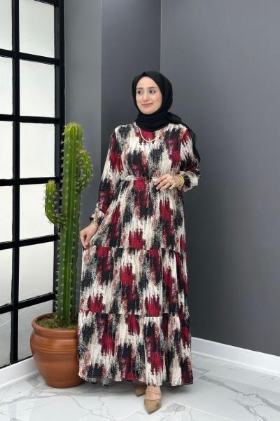 Asi Elbise - Bordo Bordo
