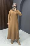 Asu Triko Elbise - Camel  Camel