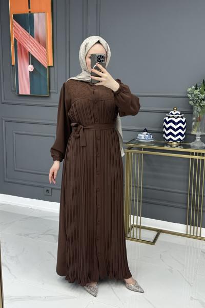 Aybeniz Elbise - Kahve Kahverengi