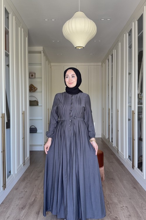Ayça Elbise - gri Gri