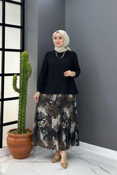 Ayşe Etekli Takım - Siyah  Siyah