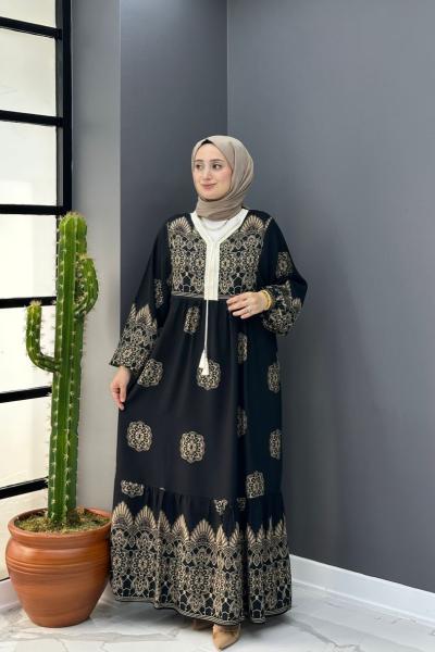 Batik Elbise - Camel Camel