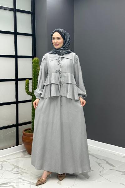 Bedia Etekli Takım - Gri Gri