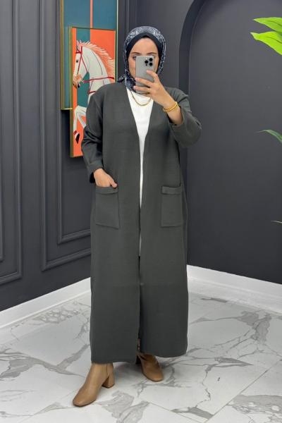 Belgin Hırka - Gri Gri