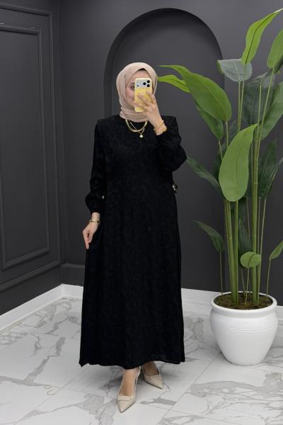 Belinay Elbise - Siyah Siyah