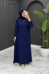 Belinay Elbise - laci Lacivert