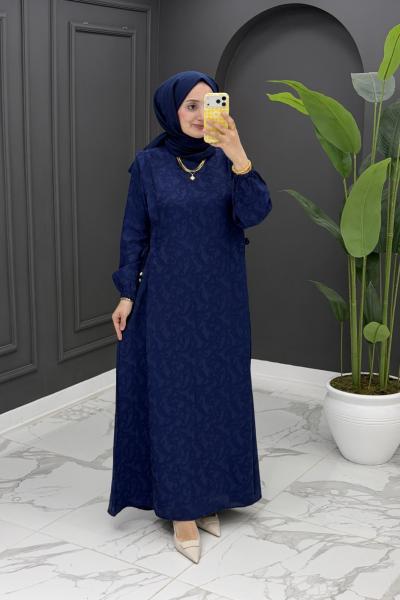 Belinay Elbise - laci Lacivert