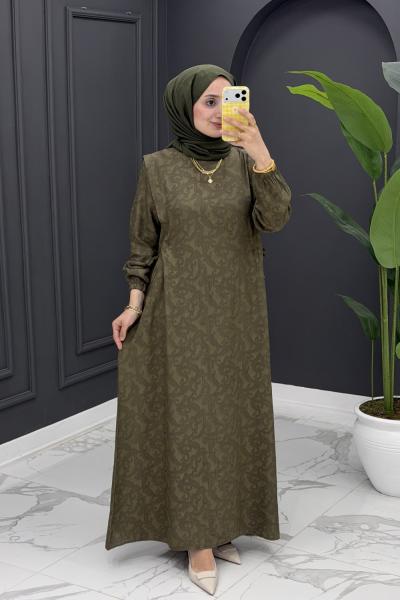 Belinay Elbise - haki Haki