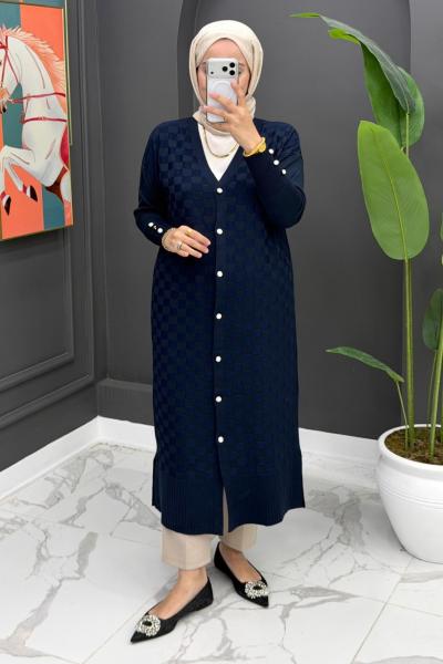 Bella Merserize Hırka Lacivert