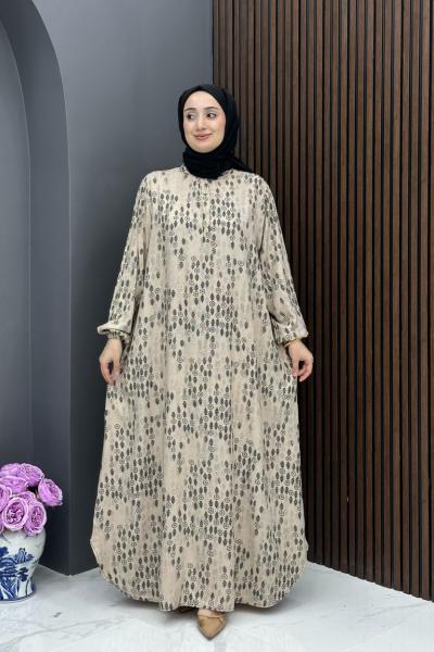 Burçin Elbise - Krem Krem