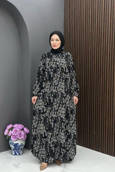 Burçin Elbise - Siyah Siyah