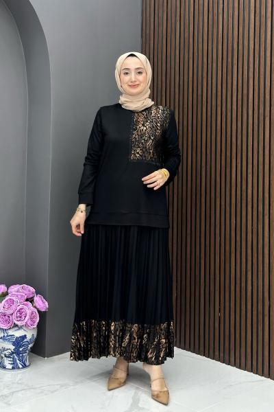 Çağrı Etekli Takım - Siyah Siyah