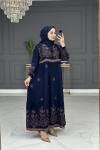 Canan elbise - laci Lacivert