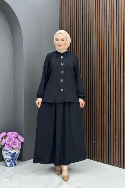 Ceyla Etekli Takım - Siyah  Siyah