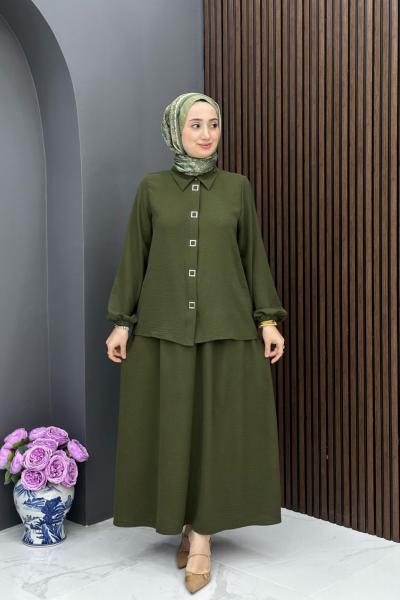 Ceyla Etekli Takım - Haki Haki