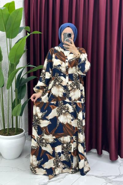 Ceylan Elbise - Lacivert Lacivert