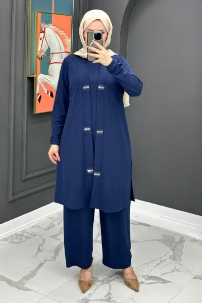 Çınar Üçlü Takım - Lacivert Lacivert