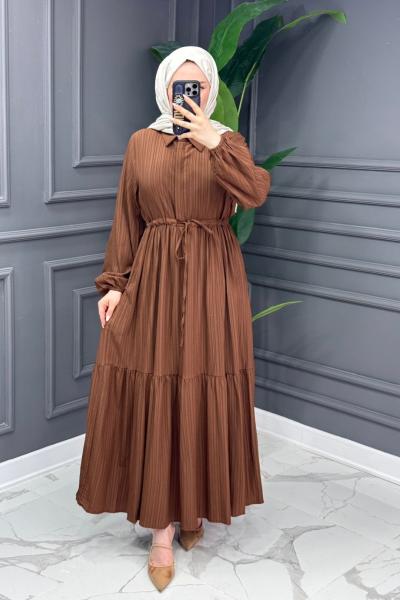 Çisem Elbise - Kahve Kahverengi