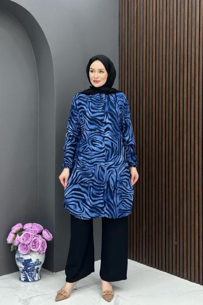 Dalga Desen Takım- Mavi Mavi