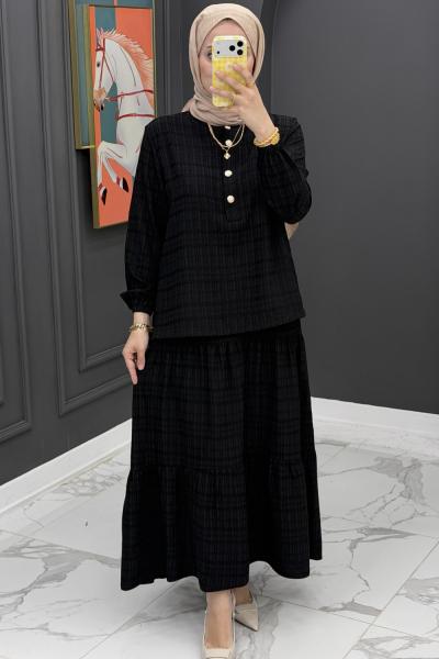 Damla Takım-Siyah Siyah