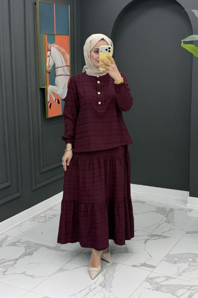 Damla Takım-Bordo Bordo