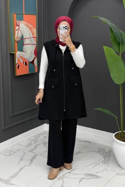 Deniz Yelekli Takım - Siyah  Siyah