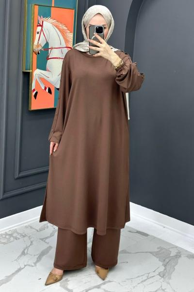 Dilek Uzun Takım - Kahve Kahverengi