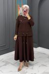 Oysho Duru Etekli Takım Kahverengi