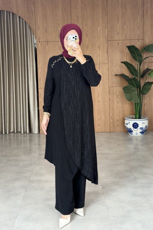 Eda Uzun Takım-Siyah Siyah