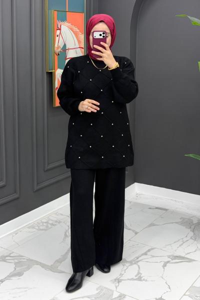 Elvin Triko Takım - Siyah Siyah