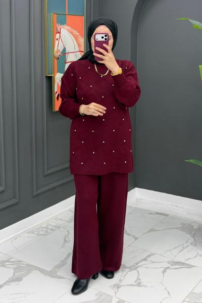 Elvin Triko Takım - Bordo Bordo