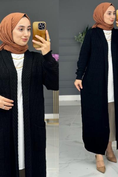 Esra Uzun Triko Hırka - siyah Siyah