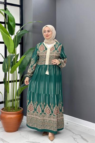 Esse Elbise - Yeşil Yeşil