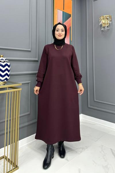 Fahriye Elbise - Bordo Bordo