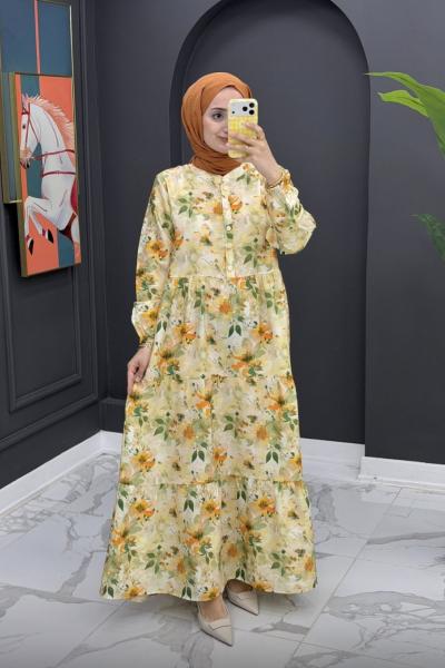 Gazel Elbise-Yeşil Yeşil