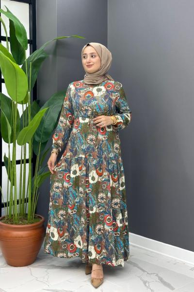 Gökçe Yazlık Elbise- Camel Camel