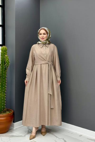 Gülben Elbise - Vizon Vizon