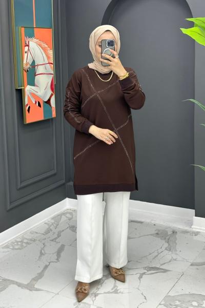 Gülşah Tunik - Kahve  Kahverengi