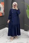 Gülseli elbise lacivert Lacivert