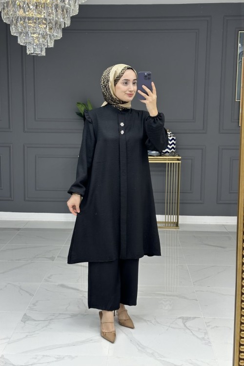 GÜLÜZAR TAKIM - SİYAH Siyah