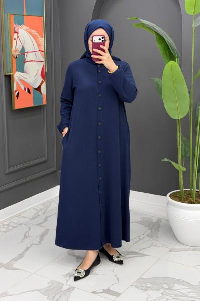 Hatice Uzun Kap - Lacivert  Lacivert