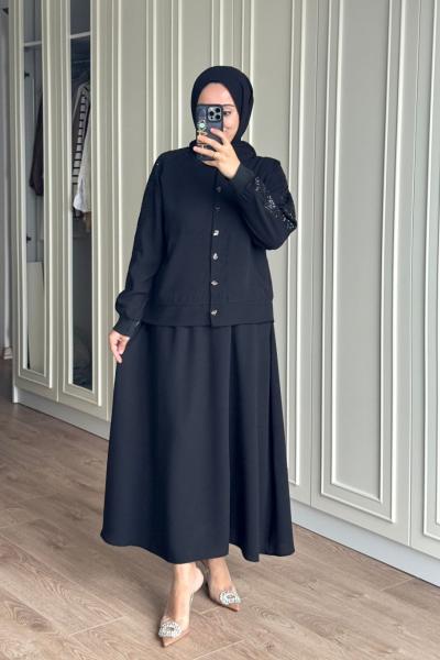 Havva Etekli Takım - Siyah Siyah