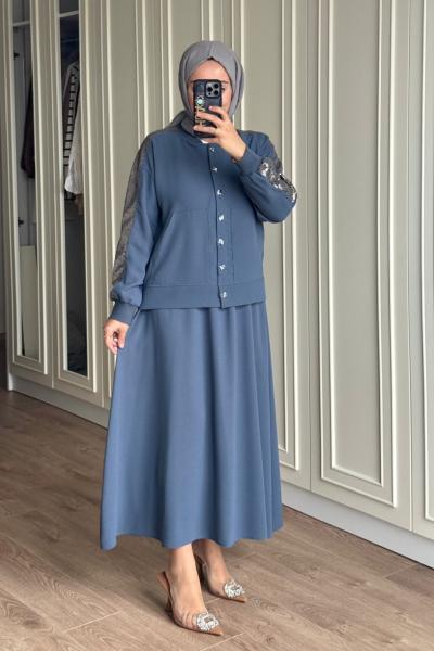 Havva Etekli Takım - Gri Gri