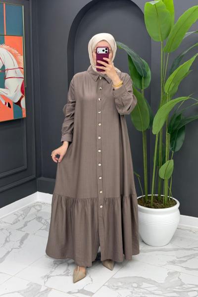 Hülya Uzun Elbise - Vizon Vizon